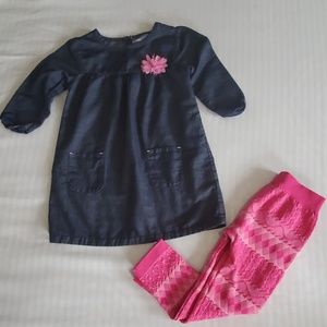 3T Denim Tunic w/ Pink Jeggings